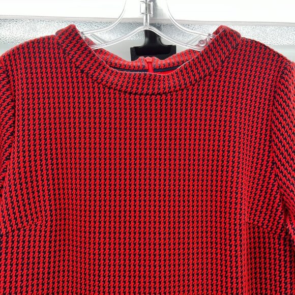 Boden Sheath Dress Women's Size 10 Orange/Green Print 3/4 Sleeve Pockets - Picture 2 of 9